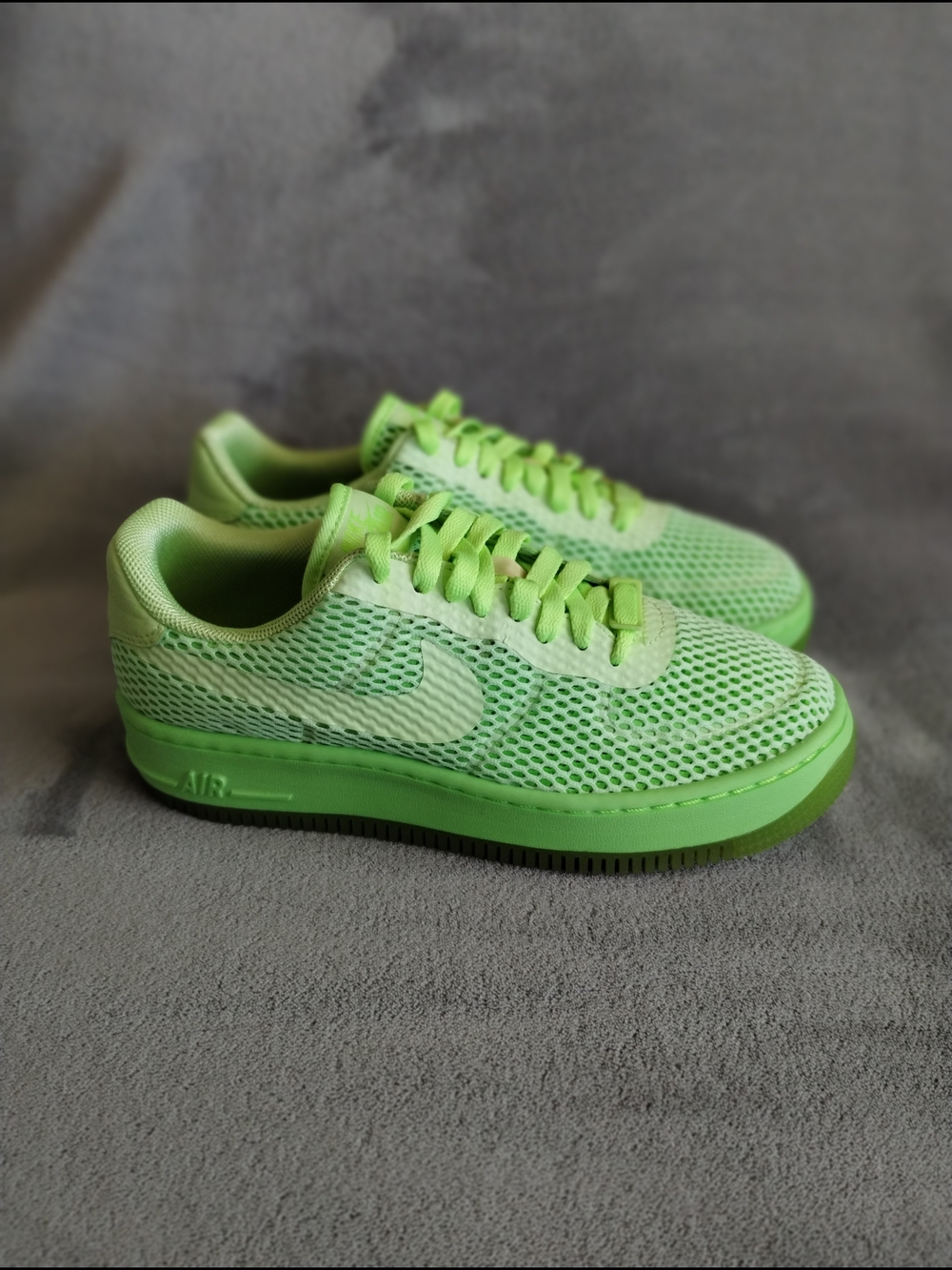 Nike Air Force 1 Low Mesh Sneakers Neon Green Women’s 8 DV1235-300
